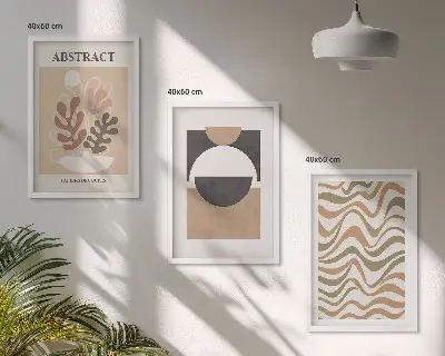 Set wanddecoratie met abstracte vormen set met abstracte patronen
