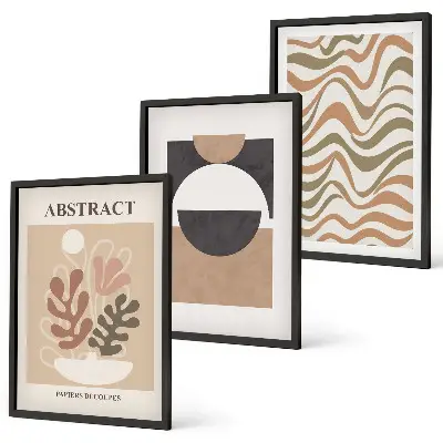 Set wanddecoratie met abstracte vormen set met abstracte patronen