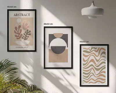 Set wanddecoratie met abstracte vormen set met abstracte patronen