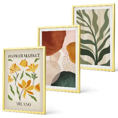 Fotowand met abstracte bloemvormen