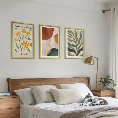 Fotowand met abstracte bloemvormen