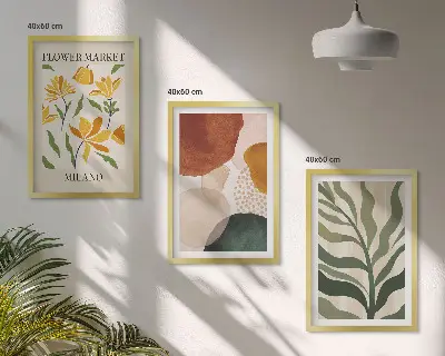 Fotowand met abstracte bloemvormen