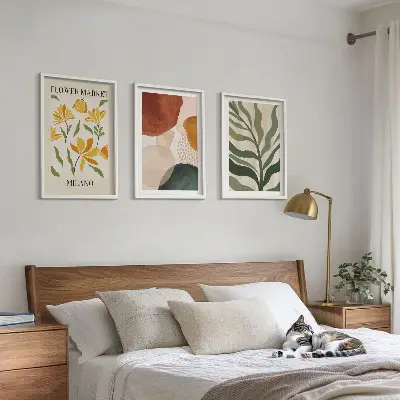 Fotowand met abstracte bloemvormen
