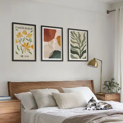 Fotowand met abstracte bloemvormen