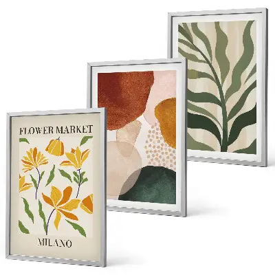Fotowand met abstracte bloemvormen