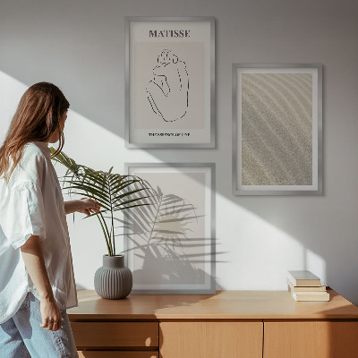 Fotowand Minimalistyczne linie piasku słońce