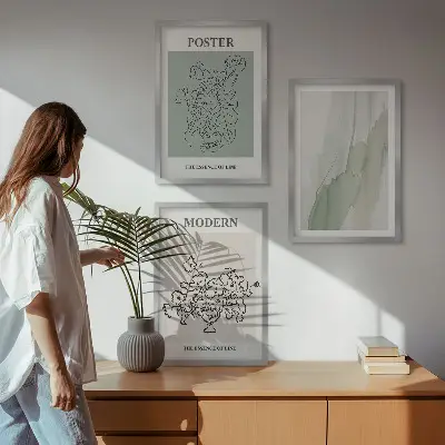 Fotowand bloemen in een moderne vaas