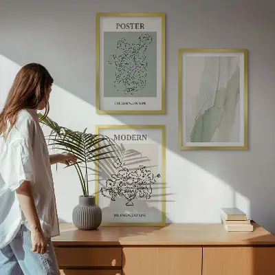 Fotowand bloemen in een moderne vaas