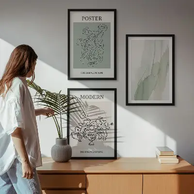 Fotowand bloemen in een moderne vaas