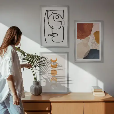 Fotowand decoratie met abstracte kleuren