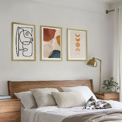 Fotowand decoratie met abstracte kleuren