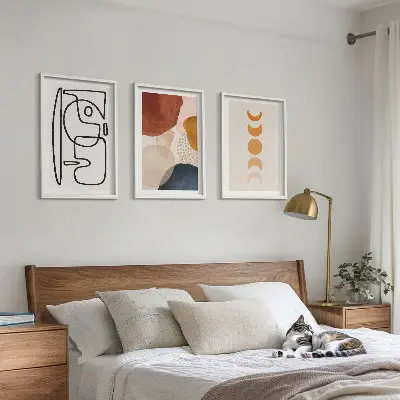 Fotowand decoratie met abstracte kleuren