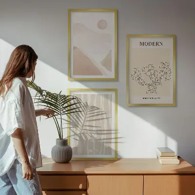 Fotowand met abstracte vormen in diverse kleuren