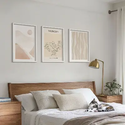 Fotowand met abstracte vormen in diverse kleuren