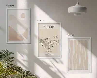 Fotowand met abstracte vormen in diverse kleuren