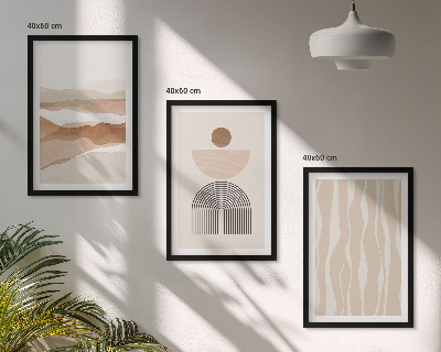 Wanddecoratie set schilderijen Abstrakcyjny pejzaż natura geometria