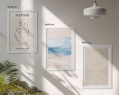 Fotowand Linie fale pastel minimalizm
