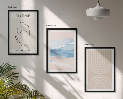 Fotowand Linie fale pastel minimalizm