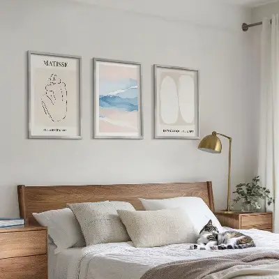Set wanddecoratie met schilderijen abstracte Matisse vormen