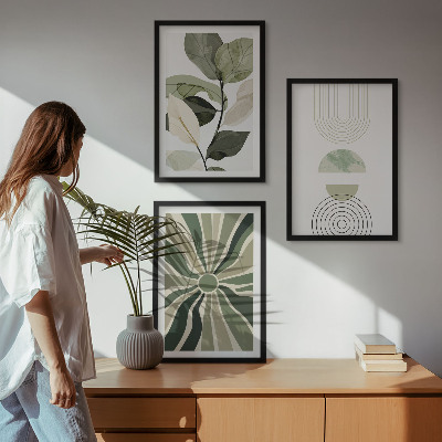 Fotowand Roślinne motywy geometria zieleń