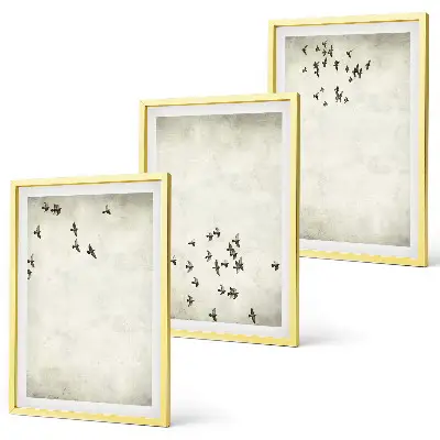 Set van wanddecoratie schilderijen minimalistisch ontwerp met vogels
