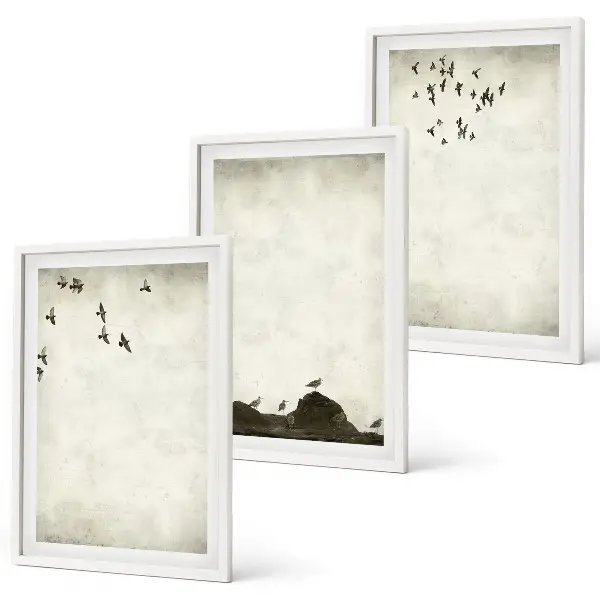 Fotowand minimalistische vliegende vogels