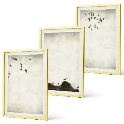 Fotowand minimalistische vliegende vogels