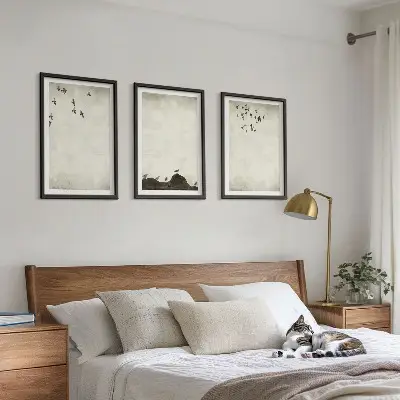 Fotowand minimalistische vliegende vogels