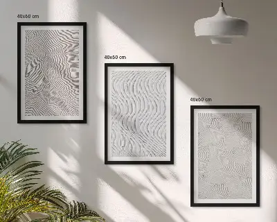 Fotowand met geometrische zandstructuren