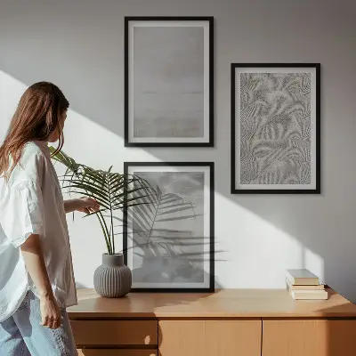 Wanddecoratieset schilderijen minimalistische moderne texturen