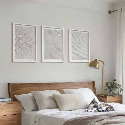 Fotowand met geometrische patronen
