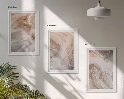 Set van wanddecoratie schilderijen met abstracte marmertexturen