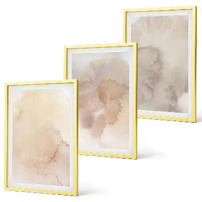 Fotowand warme pastelkleurige aquarellen met texturen