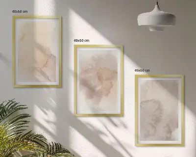 Fotowand warme pastelkleurige aquarellen met texturen