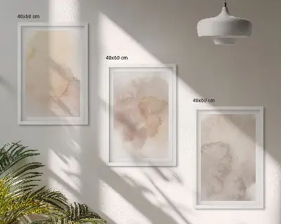 Fotowand warme pastelkleurige aquarellen met texturen