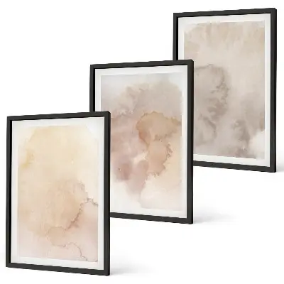 Fotowand warme pastelkleurige aquarellen met texturen