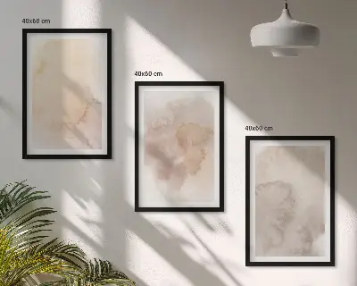 Fotowand warme pastelkleurige aquarellen met texturen