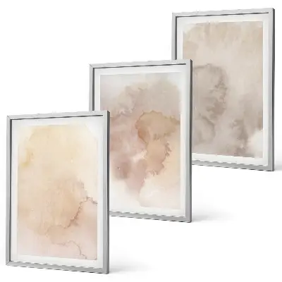 Fotowand warme pastelkleurige aquarellen met texturen
