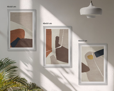 Wanddecoratie set schilderijen Abstrakcyjne boho malarstwo