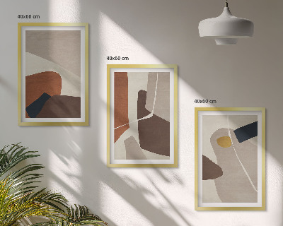 Wanddecoratie set schilderijen Abstrakcyjne boho malarstwo