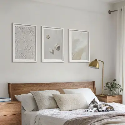 Wanddecoratieset met schilderijen moderne print van zand en stenen