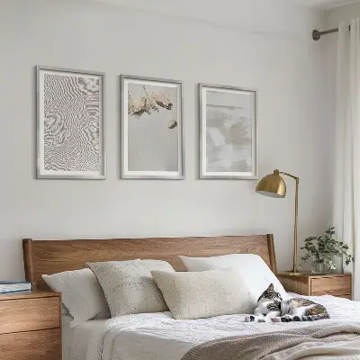 Fotowand met textuur van zand en stenen in boho-stijl