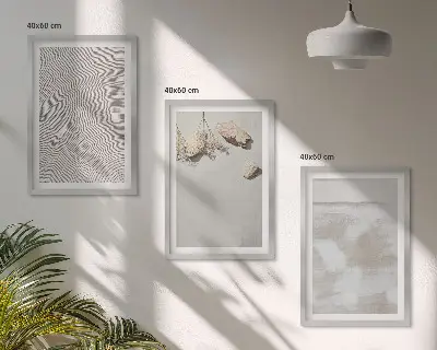Fotowand met textuur van zand en stenen in boho-stijl