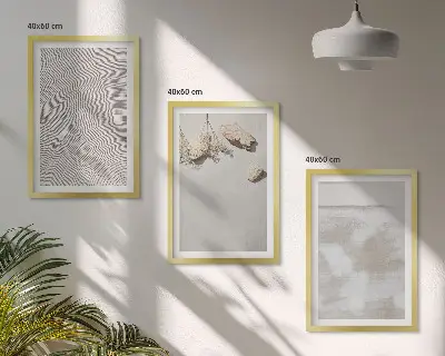 Fotowand met textuur van zand en stenen in boho-stijl
