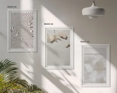 Fotowand met textuur van zand en stenen in boho-stijl
