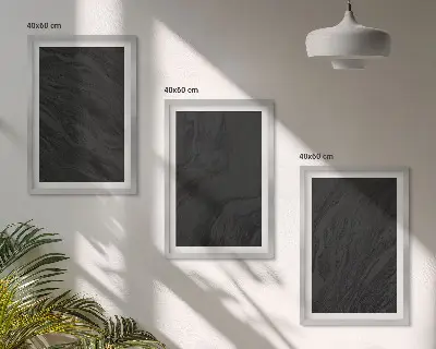 Wanddecoratieset schilderijen met donker marmeren elegante texturen