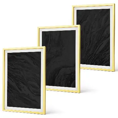 Wanddecoratieset schilderijen met donker marmeren elegante texturen