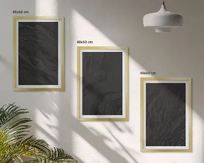 Wanddecoratieset schilderijen met donker marmeren elegante texturen