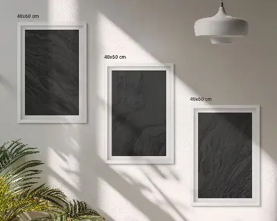 Wanddecoratieset schilderijen met donker marmeren elegante texturen