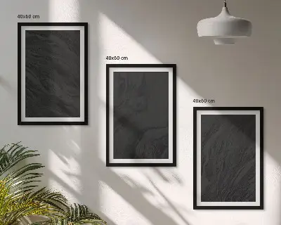 Wanddecoratieset schilderijen met donker marmeren elegante texturen